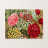 美しいビクトリアンフローラシードパケットバラ ジグソーパズル (横)