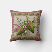 美しいビクトリアンフローラ芸術枕 クッション (裏面)