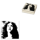 美しいビクトリアン女の子の女性顔、ゴム印 ラバースタンプ (押印)