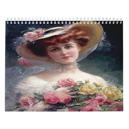 美しいビクトリアン女性絵画カレンダー カレンダー (カバー)