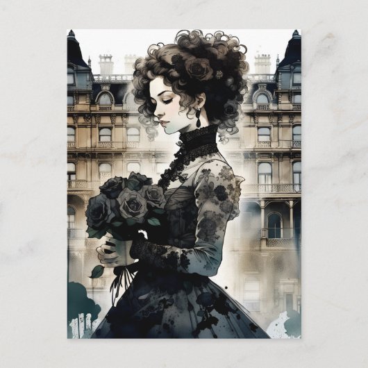 美しいビクトリアン女性 ポストカード (正面)