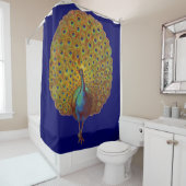 美しいビクトリアン孔雀プリント シャワーカーテン (インサイチュ)