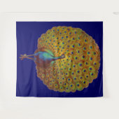 美しいビクトリアン孔雀プリント タペストリー (正面(横))