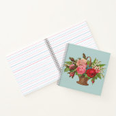 美しいビクトリアン花籠 ノートブック (内部)