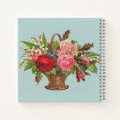 美しいビクトリアン花籠 ノートブック (裏面)