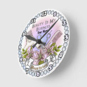 美しいビジネスビューティシャン ラウンド壁時計 (傾斜)