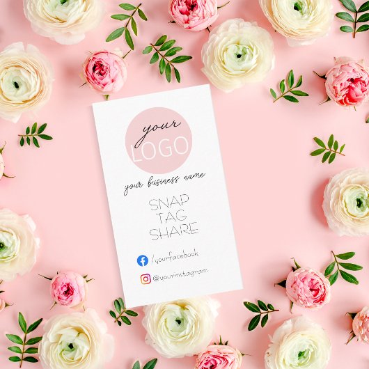 美しいビジネスロゴラベル共有ソーシャルメディアのアイコン 名刺