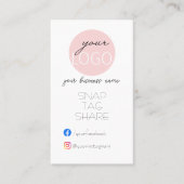 美しいビジネスロゴラベル共有ソーシャルメディアのアイコン 名刺 (正面)