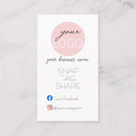 美しいビジネスロゴラベル共有ソーシャルメディアのアイコン 名刺 (正面)