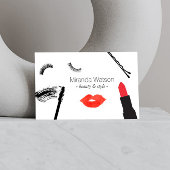 美しいビズまつげリップマスカラメイクアップアーティスト 名刺