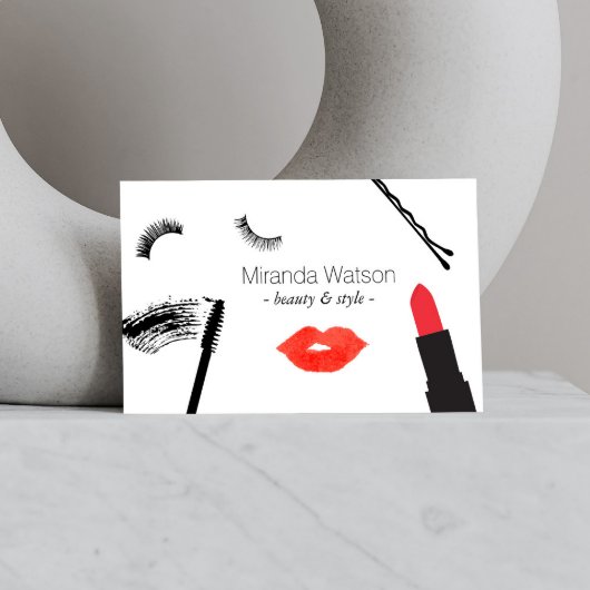 美しいビズまつげリップマスカラメイクアップアーティスト 名刺