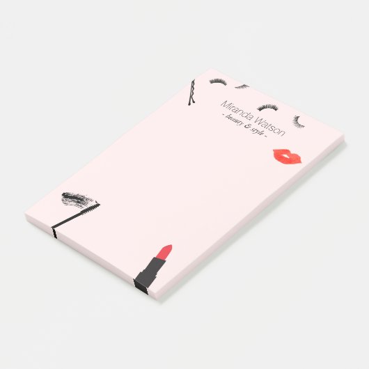 美しいビズまつげリップマスカラメイクアップピンク ポストイット (アングル)