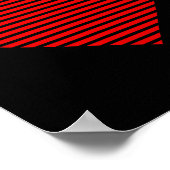 美しいビッグ赤いハートバレンタインデー男の子の女の子 ポスター (角)