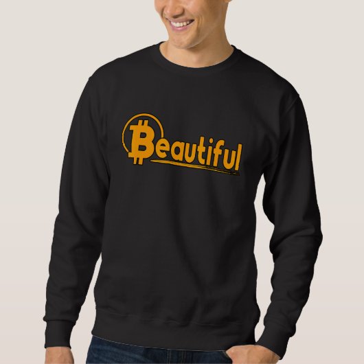 美しいビットコイン取引Crypto Blockchain 1 スウェットシャツ (正面)