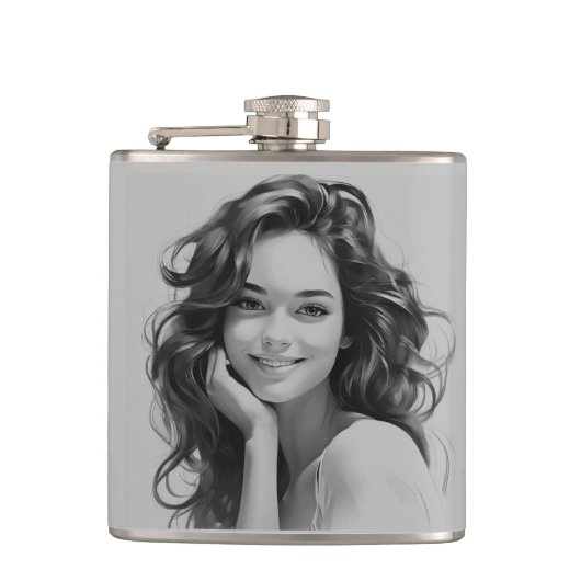 美しいビニール包まれたフラスコ フラスク (正面)