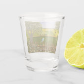 美しいビューホワイト ショットグラス (裏面)