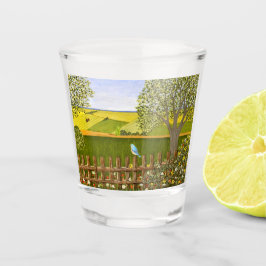 美しいビューホワイト ショットグラス