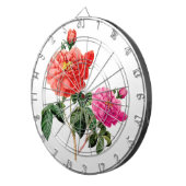 美しいビンテージの赤とピンクのバラの花 ダーツボード (正面右)