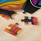 美しいビーグルカラフルル ジグソーパズル (側面)