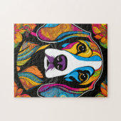 美しいビーグルカラフルル ジグソーパズル (横)