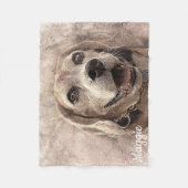 美しいビーグル フリースブランケット (正面)