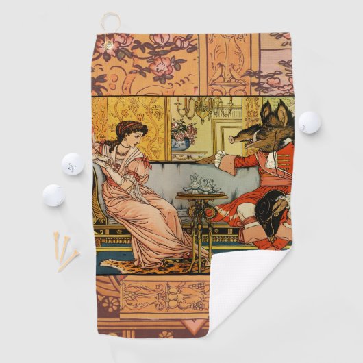 美しいビーストクラシックフェアリーテイルキャラクター ゴルフタオル (インサイチュ)