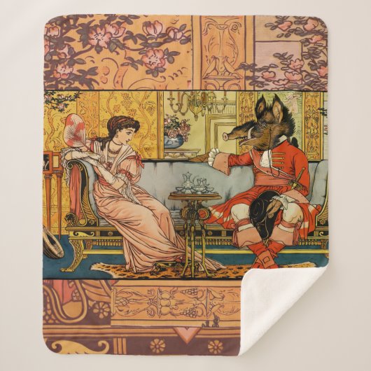 美しいビーストクラシックフェアリーテイルキャラクター シェルパブランケット (正面)