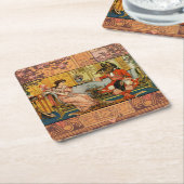 美しいビーストクラシックフェアリーテイルキャラクター スクエアペーパーコースター (アングル)
