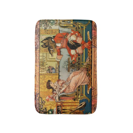 美しいビーストクラシックフェアリーテイルキャラクター バスマット (正面縦)