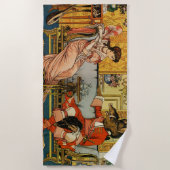 美しいビーストクラシックフェアリーテイルキャラクター ビーチタオル (正面)