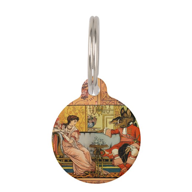 美しいビーストクラシックフェアリーテイルキャラクター ペット　ネームタグ (正面)