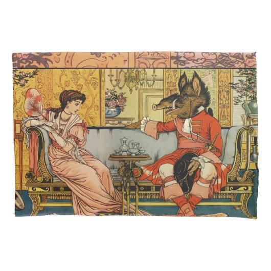 美しいビーストクラシックフェアリーテイルキャラクター 枕カバー (正面)