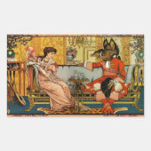 美しいビーストクラシックフェアリーテイルキャラクター 長方形シール (正面)