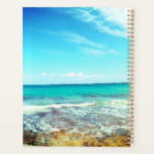 美しいビーチと完璧なやる気を起こさせる引用文 プランナー手帳 (裏面)