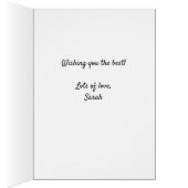 美しいビーチと海、そして青い空の退職おめでとうカード (内側 (右))