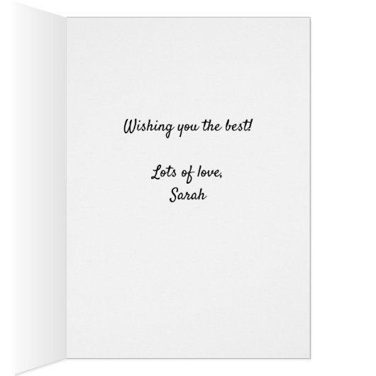 美しいビーチと海、そして青い空の退職おめでとうカード (内側 (右))