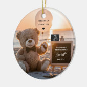 美しいビーチのデジタル妊娠発表 セラミックオーナメント (左)