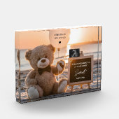 美しいビーチのデジタル妊娠発表 フォトブロック (左)