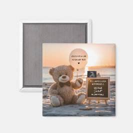 美しいビーチのデジタル妊娠発表 マグネット