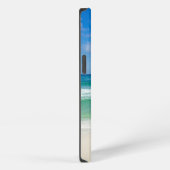 美しいビーチのモノグラム 海の波 海辺 iPhoneケース (右側面)