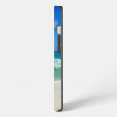 美しいビーチのモノグラム 海の波 海辺 iPhoneケース (左側面)