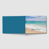 美しいビーチの写真と海の波 ゲストブック (全面)