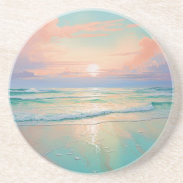 美しいビーチの夕日の風景 コースター