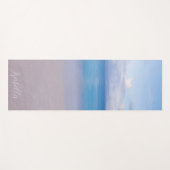 美しいビーチの海のオリジナルデザイン ヨガマット (正面(横))