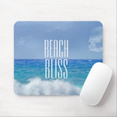 美しいビーチの至福のクラシックな波の空日曜日 マウスパッド (マウス)