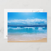 美しいビーチの葉書 ポストカード (正面/裏面)