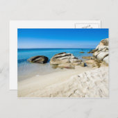 美しいビーチアットザ地中海のシー ポストカード (正面/裏面)