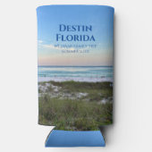 美しいビーチイベントカスタムサンセット写真 スリム缶クーラー (裏面)