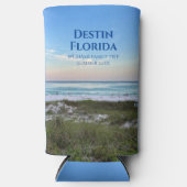 美しいビーチイベントカスタムサンセット写真 スリム缶クーラー (正面)