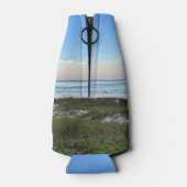 美しいビーチイベントカスタムサンセット写真 ボトルクーラー (裏面)